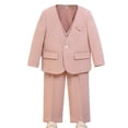 thumbnail image 1 of Odeerbi Toddler Boys 4 PCS Gentleman Formal Dress Suit Blazer Jacket + Suit Pants + Waistcoat + Necklace Wedding Outfits Set, 1 of 4