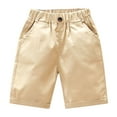 thumbnail image 1 of Odeerbi Kids Boys Cargo Shorts Kids Fashion Summer Cute Solid Color Casual School Uniform Suit Shorts Cargo Pants Khaki, 1 of 9