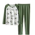 thumbnail image 1 of Odeerbi Toddler Boys Cotton Pajamas Cartoon Printed Raglan Shirts Two Piece Set Sleepwear, 1 of 3