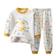 thumbnail image 1 of Odeerbi Toddler Boys Cotton Clothes Spring Fall Outfits Set Summer Pajamas Set Cartoon Printed Sleepwear Two Piece Set Newborn Underwear Set White, 1 of 3