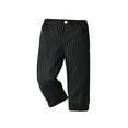 thumbnail image 1 of Odeerbi Infant Boys Dress Pants Striped Suit Pants Uniforms Pants Kids Fashion Cute Casual Solid Color School Uniform Suit Trousers Black, 1 of 3