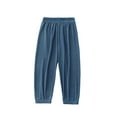thumbnail image 1 of Odeerbi Toddler Boys Girls Bloomers Pants Basic Plain Soft Pant Jogger Pants 2-12 Years Summer Thin Ankle Pants Baby Medium Large Child Pants Blue, 1 of 4