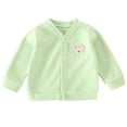 thumbnail image 1 of Odeerbi Toddler Boys Girls Cardigan Sweater Cotton Knit Sweater Cardigan Fall Winter Embroidered Bear Knitted Cardigan New Children's Clothing Sweater Coat Green, 1 of 4