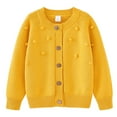 thumbnail image 1 of Odeerbi Toddler Boys Girls Cardigan Sweater Cotton Knit Sweater Cardigan Long Sleeve Fall Winter Thermal Knitted Cardigan Yellow, 1 of 4