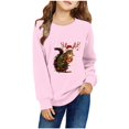 thumbnail image 1 of Odeerbi Toddler Boys Girls Christmas Crewneck Sweatshirts Fall Winter Pullover Sweatshirt Kids Long Sleeve Christmas Pattern T-shirt Sweatshirt Top Toddler Clothes Pink, 1 of 4