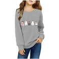 thumbnail image 1 of Odeerbi Toddler Boys Girls Christmas Crewneck Sweatshirts Fall Winter Pullover Sweatshirt Kids Long Sleeve Christmas Pattern T-shirt Sweatshirt Top Toddler Clothes Gray, 1 of 4