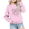 thumbnail image 1 of Odeerbi Toddler Boys Girls Christmas Crewneck Sweatshirts Fall Winter Pullover Sweatshirt Kids Long Sleeve Christmas Pattern T-shirt Sweatshirt Top Toddler Clothes Pink, 1 of 5
