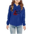 thumbnail image 1 of Odeerbi Toddler Boys Girls Christmas Sweatshirt Fleece Lined Hoodie Toddler Baby Children's Casual Print Sweatshirt For The Baby Gift Blue 5-6 Years, 1 of 5