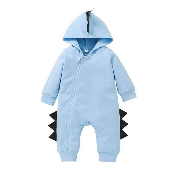 Odeerbi Toddler Boys Girls Clothes Baby Cartoon Pattern Hat 2025 Long Sleeve Three-piece Clothes Blue