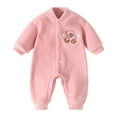 thumbnail image 1 of Odeerbi Toddler Boys Girls Clothes Baby Jumpsuit Romper Plus Velvet Fall Winter Cotton Clothes Thickened Three-piece Children's Suit Pink 2-3 Years, 1 of 6