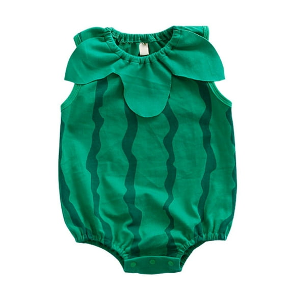 Odeerbi Toddler Boys Girls Clothes Baby Jumpsuit Romper Toddler Kids Fashion Cute Watermelon Shapes Print Casual Romper Green 12-18 Months