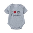 thumbnail image 1 of Odeerbi Toddler Boys Girls Clothes Baby Jumpsuit Romper Toddler Short Sleeve Letter Print T-Shirt Jumpsuit Gray 18-24 Months, 1 of 4