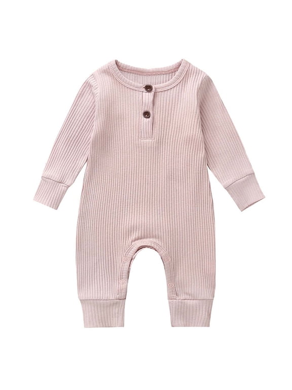Toddler Boys Girls Clothes Infant Newborn Baby Ribbed Solid Bodysuits with Elastic Pants Outfits Set Black