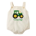 thumbnail image 1 of Odeerbi Baby Boys Girls Clothes Truck Corduroy Embroidered Rompers Summer Jumpsuits Baby Cute Suspender Bodysuit Sleeveless Short Crawling Onesie Beige, 1 of 9