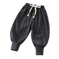 thumbnail image 1 of Odeerbi Toddler Boys Girls Corduroy Jogger Pants Workout Pants Children's Sports Sweatpants Long Lantern Pants Outerwear Casual Loose Athletic Pants Toddler Clothes Gray, 1 of 4