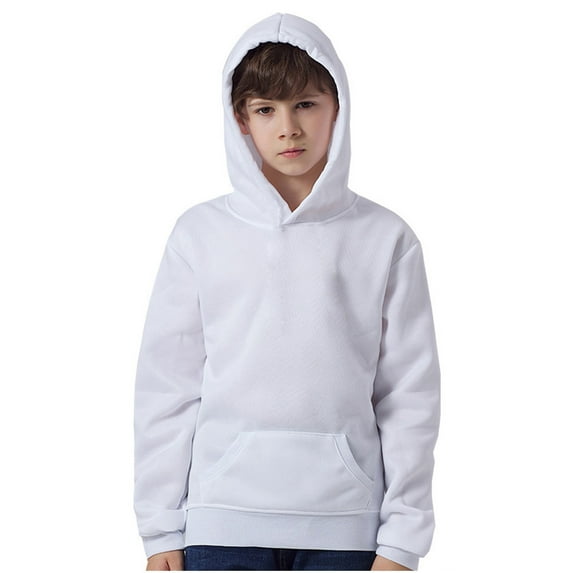 Odeerbi Toddler Boys Girls Cotton Sweatshirt Sports Hoodie Toddler Kids Fashion Cute Color Long Sleeve Casual Hooded Tracksuits White 2-3 Years
