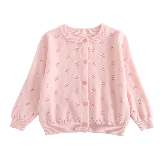 Odeerbi Toddler Boys Girls Crochet Knit Bolero Cardigan Cute Shrugs Children's Fall Winter New Sweater Knitted Tops Children's Knitwear Cover Up Tops Pink