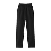 Odeerbi Toddler Boys Girls Dress Pants Elastic Waist Suit Pants Uniforms Pants Children's Stage Performance School Uniform Pants Outerwear Pants Black