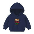 thumbnail image 1 of Odeerbi Toddler Boys Girls Fleece Hoodies Printed Pullover Hooded Sweatshirts Fashion Casual Long Sleeve Printing Hooded Sweatshirt Tops Navy, 1 of 3