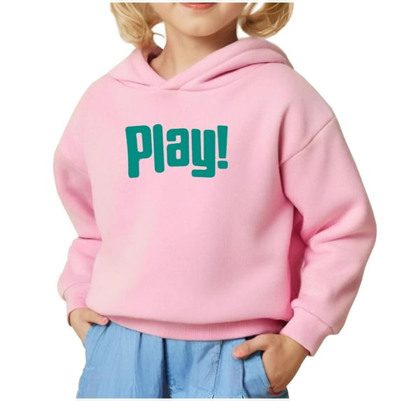 Odeerbi Toddler Boys Girls Fleece Hoodies Printed Pullover Hooded Sweatshirts Fashion Casual Long Sleeve Printing Hooded Sweatshirt Tops Pink