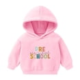 thumbnail image 1 of Odeerbi Toddler Boys Girls Fleece Lined Hoodies Pre School Print Sweatshirt Winter Thermal Pullover Hooded Sweatshirts Children Long Sleeve Hoodie Sweatshirt Tops Toddler Clothes Pink, 1 of 6