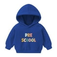 thumbnail image 1 of Odeerbi Kids Boys Girls Fleece Lined Hoodies Pre School Print Sweatshirt Winter Thermal Pullover Hooded Sweatshirts Children Long Sleeve Hoodie Sweatshirt Tops Kids Clothes Blue, 1 of 7