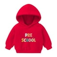 thumbnail image 1 of Odeerbi Toddler Boys Girls Fleece Lined Hoodies Pre School Print Sweatshirt Winter Thermal Pullover Hooded Sweatshirts Children Long Sleeve Hoodie Sweatshirt Tops Toddler Clothes Red, 1 of 7