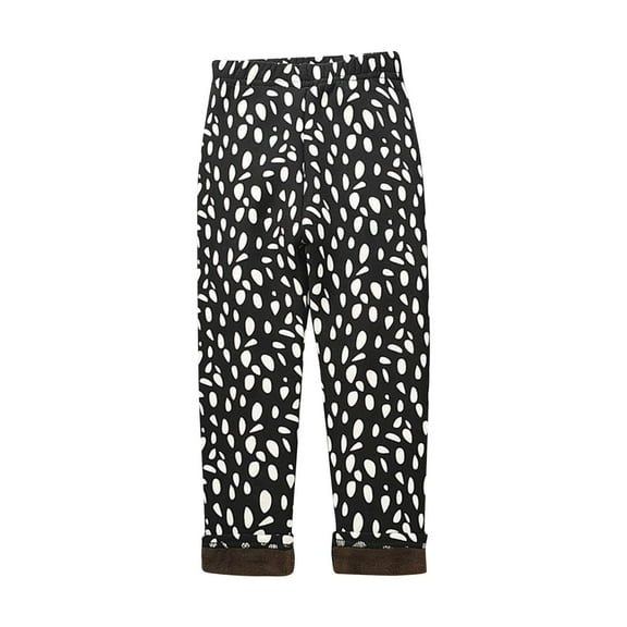 Odeerbi Toddler Boys Girls Fleece Lined Leggings Winter Thermal Cotton Stretchy Tights Pants Children Long Legging Pants Thickening Wearing Lantern Long Pants Toddler Clothes Black