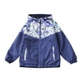 thumbnail image 1 of Odeerbi Toddler Boys Girls Fleece Lined Softshell Jacket Camouflage Winter Thermal Windproof Waterproof Windbreaker Kids Coat Printing Hooded Technical Jacket Toddler Clothes Blue, 1 of 3