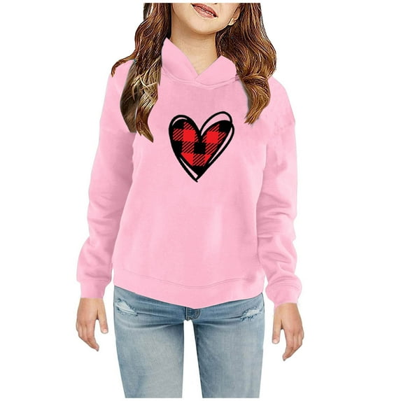 Odeerbi Toddler Boys Girls Fleece Lined Sweatshirt Cute Print Hoodie Toddler Baby Children's 2025 Casual Christmas Print Sweatshirt For The Baby Gift Pink 2-3 Years