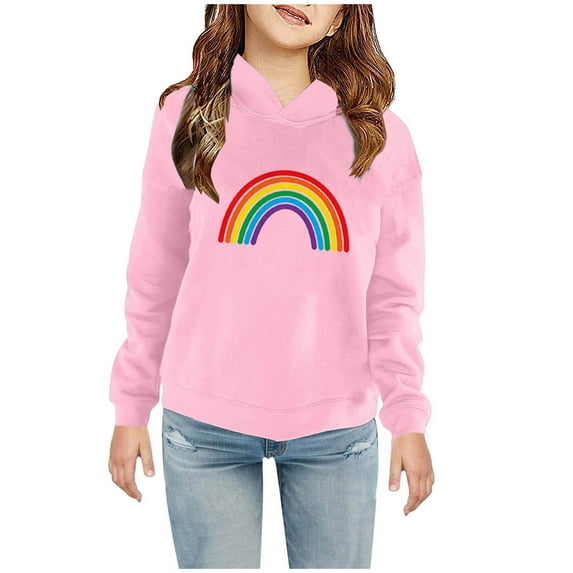 Odeerbi Toddler Boys Girls Fleece Lined Sweatshirt Cute Print Hoodie Toddler Baby Children's 2025 Casual Christmas Print Sweatshirt For The Baby Gift Pink 4-5 Years