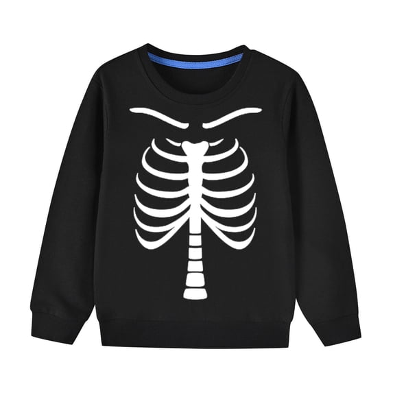 Odeerbi Toddler Boys Girls Halloween Crewneck Sweatshirts Fall Winter Cotton Sweatshirt Toddler Kids Cute Solid Color Halloween Print Long Sleeve Sweatshirts Top Toddler Clothes