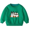 thumbnail image 1 of Odeerbi Toddler Boys Girls Halloween Ghost Crewneck Sweatshirts Fall Winter Cotton Sweatshirt Toddler Kids Cute Solid Color Long Sleeve Sweatshirts Top Toddler Clothes Green, 1 of 8