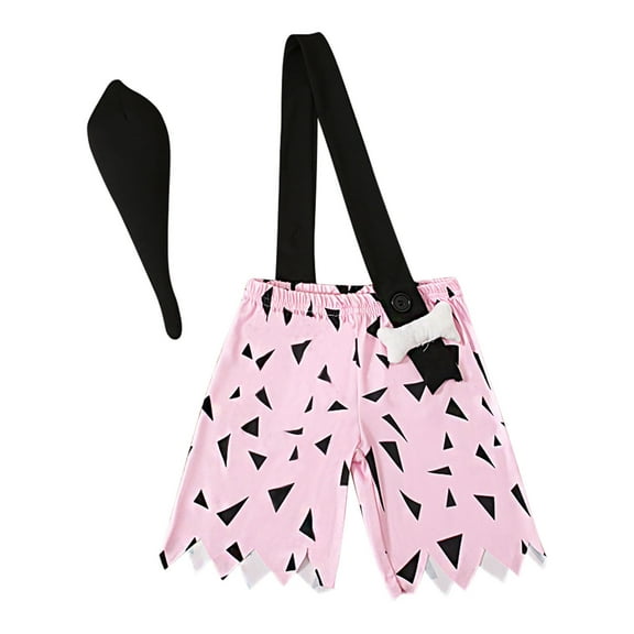 Odeerbi Toddler Boys Girls Halloween Sleeveless Rompers Strap Jumpsuit Kids Baby Cute Halloween Single Shoulder Overalls Shorts Wooden Club Suit Toddler Clothes Pink