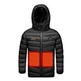 thumbnail image 1 of Odeerbi Toddler Boys Girls Heated Jacket Kids Puffer Coat USB Intelligent Constant Temperature 3 Areas Heated Coat Plus Size Winter Windproof Heated Jacket Black 4-5 Years without Power Bank, 1 of 7