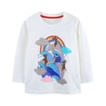 thumbnail image 1 of Odeerbi Toddler Boys Girls Long Sleeve T-Shirts Fall Winter Cartoon Printed Cotton Base Tops Fashionable Children's Round Neck Top Light Blue, 1 of 6