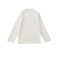 thumbnail image 1 of Odeerbi Kids Boys Girls Long Sleeve Tees Turtleneck Cotton Basic Layering T-shirt 1-10 Years Casual Loose Solid Color Lace Base Layer Round Neck High Neck Base Shirt Top White, 1 of 4