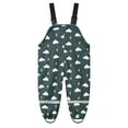 thumbnail image 1 of Odeerbi Toddler Boys Girls Overall Rain Pants Softshell Jumpsuit Charge Sleeveless Outdoors Windbreaker Casual Romper Spaghetti Strap Long Pants with Pockets Olive Green, 1 of 7