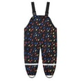 thumbnail image 1 of Odeerbi Toddler Boys Girls Overall Rain Pants Softshell Jumpsuit Charge Sleeveless Outdoors Windbreaker Casual Romper Spaghetti Strap Long Pants with Pockets Black, 1 of 7