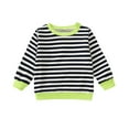 thumbnail image 1 of Odeerbi Toddler Boys Girls Striped Sweatshirt Cotton Crewneck Sweatshirts Children's Long Sleeves Round Neck Tops Shirt Pullover Sweatshirts Navy, 1 of 3