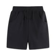 thumbnail image 1 of Odeerbi Toddler Boys Girls Summer Cotton Sport Shorts Solid Color Jogger Casual Elastic Waist Active Shorts Kids Knit Sweatpants Shorts 2-7 Years Black, 1 of 4