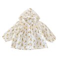 thumbnail image 1 of Odeerbi Toddler Boys Girls Summer Floral Hooded Shirt Children's Fashionable Casual Cotton Loose Button Down Long Sleeve Shirt Yellow, 1 of 4