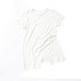 thumbnail image 1 of Odeerbi Toddler Boys Girls Summer Short Sleeve Romper Jumpsuit Modal Baby Clothes Child's Jumpsuit Baby Botton Round Neck Cute Solid Color Shorts Bodysuits White, 1 of 4