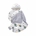 thumbnail image 1 of Odeerbi Toddler Boys Girls Sweatshirt Autumn Winter Dinosaur Print Long Sleeve Hoodies Tops Trousers 2PCS Set Suit White, 1 of 9