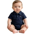 thumbnail image 1 of Odeerbi Toddler Boys Girls Tennis Bodysuit Cute Embroidered Short Sleeve Collared Cotton Golf Bodysuits, 1 of 7