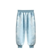 Odeerbi Toddler Boys Girls Tie-dye Sweatpants Cotton Jogger Pants Child's Baby Long Workout Pants Cute Athletic Pants Light Blue
