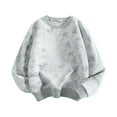 thumbnail image 1 of Odeerbi Toddler Boys Girls Tie-dye Sweatshirt Fall Cotton Tops Trendy New Sweatshirt Long Sleeve Bottoming Shirt Gray 3-4 Years, 1 of 6