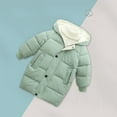 thumbnail image 1 of Odeerbi Toddler Boys Girls Winter Down Jacket Padded Coat Mid-Length Down Cotton Coat Winter Coat Thickened Cotton Coat Green 2-3 Years, 1 of 6