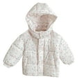thumbnail image 1 of Odeerbi Toddler Boys Girls Winter Down Jacket Thermal Puffer Coat Children's Thick Cotton Down Coat Baby Outerwear Toddler Clothes White, 1 of 2
