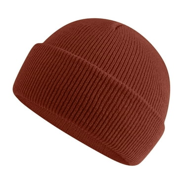 Odeerbi Toddler Boys Girls Winter Knitted Beanie Kid's Solid Color Warm Windproof Winter Ear Protectors Caps Hats Coffee One Size